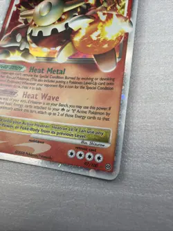 Pokemon 2008 TCG Diamond and Pearl Stormfront Heatran LV.X 97/100 Ultra Rare LP - Image 3