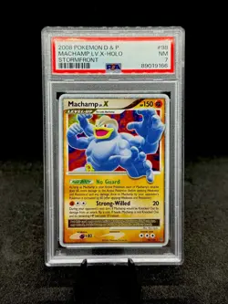 Pokemon 2008 Diamond & Pearl Stormfront 98/100 Holo Rare Machamp LV.X PSA 7 - Image 1