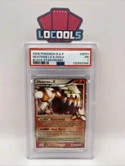 2008 Pokemon Diamond And Pearl #DP31 Heatran Lv X Holo Black Star Promo PSA 1 - Image 1