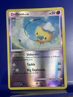 Pokemon TCG Drifloon SH1 Stormfront Reverse Holo Shiny Secret Rare - Image 1