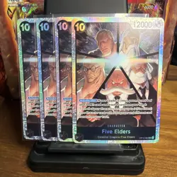 4x Five Elders OP13-082 Playset - One Piece TCG - ENGLISH NM In-Hand - Image 1