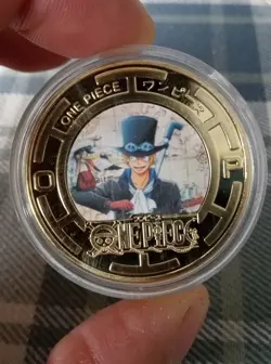 RARE One Piece Anime Sabo Gold Plate Berry Coin In Case USA SELLER - Image 1