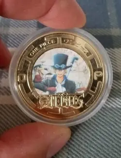 RARE One Piece Anime Sabo Gold Plate Berry Coin In Case USA SELLER - Image 2