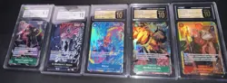 One Piece Card Game Graded Card Lot of 5 - CGC - Lots of 10s! - Image 1