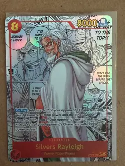 024 One Piece OP08 EN Manga Alternate Art #118 Silvers Rayleigh with photos - Image 1