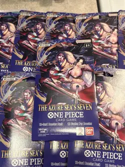 One Piece TCG The Azure Sea’s Seven OP-14 Sleeved Booster Pack Lot Of 10 Sealed - Image 2