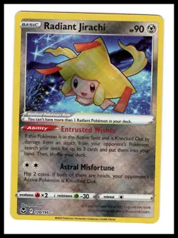 Radiant Jirachi 120/195 Silver Tempest Holo Rare Pokemon Card Pokemon TCG - Image 1