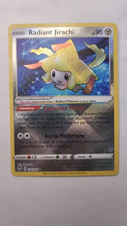 Radiant Jirachi 120/195 Silver Tempest Holo Rare Pokemon Card Pokemon TCG NM - Image 1