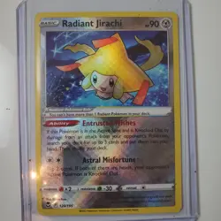 Pokemon TCG Radiant Jirachi Silver Tempest 120/195 Ultra Rare Holo Card - Image 1