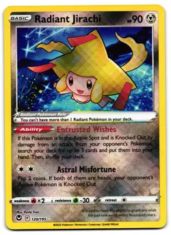Radiant Jirachi 120/195 - Pokemon TCG SW&SH Silver Tempest 2022 - NM Card - Image 1