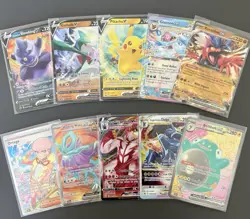 10 Pokemon Ultra Rare Card Lot - V, ex, GX, VMAX, VSTAR, Full Art Trainers - Image 2