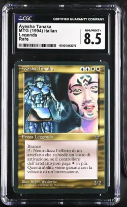 AYESHA TANAKA *Italian* Legends Rare CGC 8.5 MTG EDH [Nostalgium] - Image 1