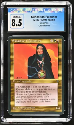 SUNASTIAN FALCONER *Italian* Legends CGC 8.5 MTG EDH [Nostalgium] - Image 1