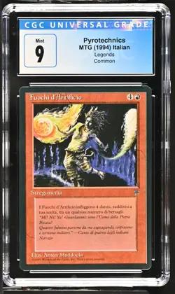 PYROTECHNICS *Italian* Legends C CGC 9 MTG [Nostalgium] - Image 1