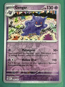 Pokemon Card - Gengar - Reverse Holo Rare (094/165) Scarlet & Violet 151 NM - Image 1