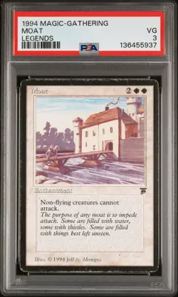 1994 MTG LEGENDS MOAT PSA 3 - Image 1