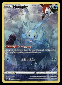 Pokemon Cards Manaphy GG06/GG70 Crown Zenith Galarian Gallery Holo NM - Image 1