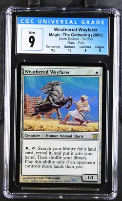 WEATHERED WAYFARER 9th Edition Foil Rare CGC 9 Q++ MTG [Nostalgium] - Image 1