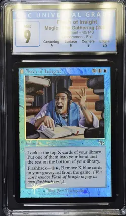 FLASH OF INSIGHT Judgment Foil U CGC 9 Q+ MTG [Nostalgium] - Image 1