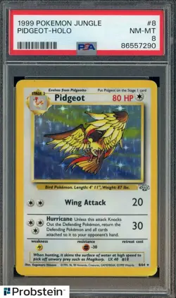1999 Pokemon Jungle #8 Pidgeot Holo PSA 8 NM-MT - Image 1