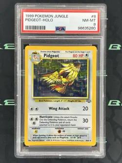 1999 Pokemon Jungle Pidgeot #8 Holo Unlimited WOTC NM-MT PSA 8 - Image 1