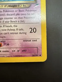 Pokemon TCG Neo Destiny Dark Haunter 1st Edition Card 36/105 MP Condition - Image 4