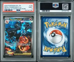 2025 POKEMON PFL EN-PHANTASMAL FLAMES #125 MEGA CHARIZARD X EX PSA 10 Contender - Image 2