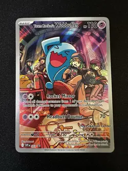 Pokemon TCG Team Rocket's Wobbuffet SVP 203 Pokemon Center Exclusive Promo - NM - Image 2
