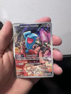 Pokemon TCG Team Rocket's Wobbuffet SVP 203 Pokemon Center Exclusive Promo - LP - Image 1