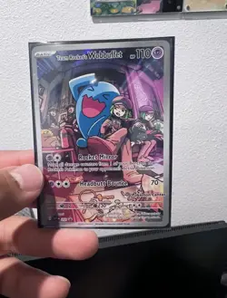Pokemon TCG Team Rocket's Wobbuffet SVP 203 Pokemon Center Exclusive Promo - LP - Image 3
