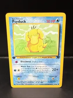 Pokemon TCG WOTC 1st Edition Team Rocket Psyduck 65/82 Common - Image 1