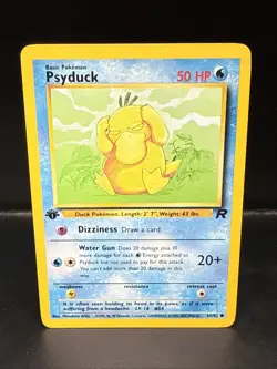 Pokemon TCG WOTC 1st Edition Team Rocket Psyduck 65/82 Common - Image 2
