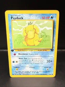 Pokemon TCG WOTC 1st Edition Team Rocket Psyduck 65/82 Common - Image 3