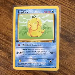 Pokemon TCG 1999-2000 Psyduck 65/82 Team Rocket 1st Edition WotC LP - Image 1