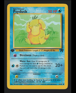 1st Edition Psyduck 65/82 Team Rocket Pokemon TCG WOTC Vintage 2000 - Image 1