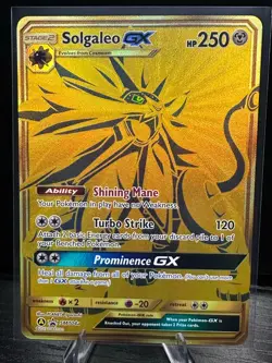 Solgaleo GX SM104a Hidden Fates SM Black Star Promo Full Art Pokemon TCG Card NM - Image 1