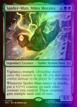 MTG Spider-Man, Miles Morales (18/26) Marvel's Spider-Man Eternal NM FOIL - Image 1