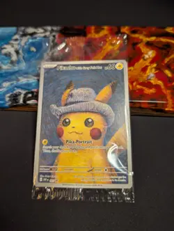 Pokemon x Van Gogh: Pikachu with Grey Felt Hat SVP 085 Promo Card - Sealed - Image 1