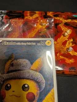 Pokemon x Van Gogh: Pikachu with Grey Felt Hat SVP 085 Promo Card - Sealed - Image 3