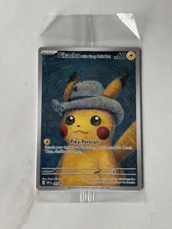 SEALED Pokemon x Van Gogh: Pikachu with Grey Felt Hat SVP 085 Promo Card - Image 1