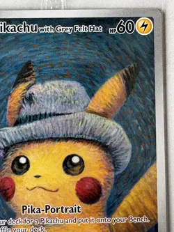 SEALED Pokemon x Van Gogh: Pikachu with Grey Felt Hat SVP 085 Promo Card - Image 3