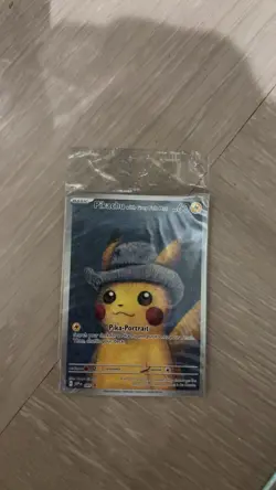 SEALED Pokemon x Van Gogh: Pikachu with Grey Felt Hat SVP 085 Promo Card - Image 1