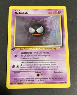 Pokemon Nebulak Card 50/102 German 1st Edition Common LP Base Set - Image 1