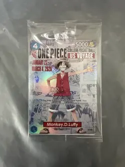 Bandai One Piece Card Game Monkey D. Luffy US Voyage P-055 Promo Holo - Image 3