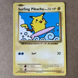 Surfing Pikachu 111/108 XY Evolutions Secret Rare Vintage Promo Pokemon Card - Image 1
