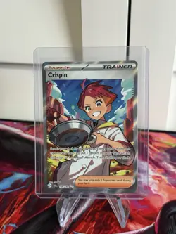 Pokemon TCG Trainer Crispin 164/142 Stellar Crown Ultra Rare Holo Card - Image 1