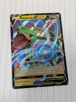 Rayquaza V - 100/159 - Pokemon Crown Zenith Sword & Shield Ultra Rare Card NM - Image 1