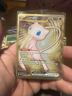2023 Mew ex 205/165 Scarlet & Violet 151 UPC Gold Metal Promo Card NM - Image 1