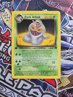 Pokemon Card Dark Arbok Team Rocket 1st Edition Rare 19/82 Mp - Image 1