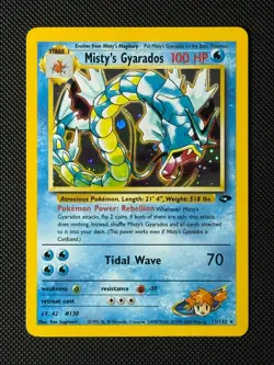 Pokemon Cards Misty's Gyarados 13/132 Holo Gym Challenge Holo Rare NM - Image 1